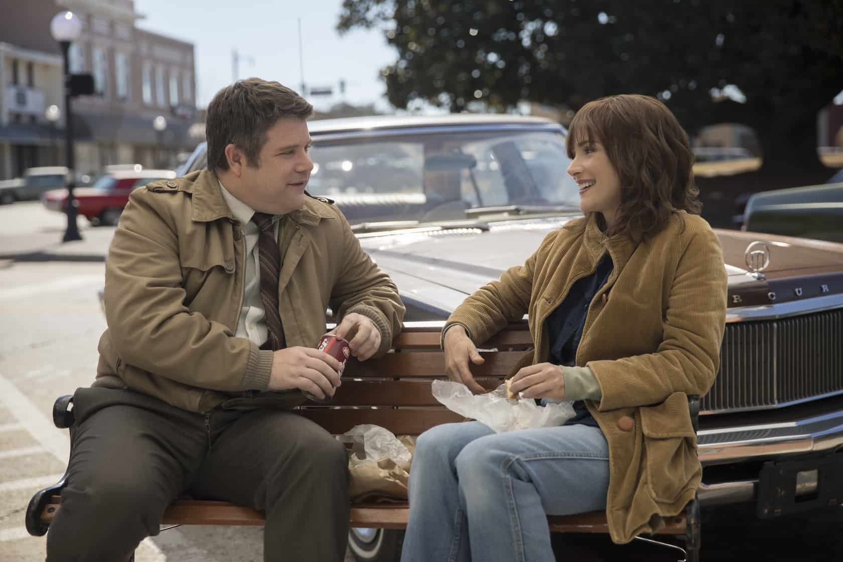 Sean Astin and Winona Ryder in this image from Netflix